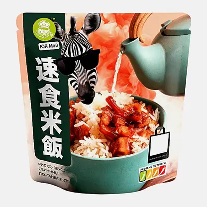 Рис быстрого приготовления со вкусом свинины по-тайваньски Юй Мэй 160г