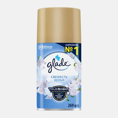 Сменный баллон для освежителя воздуха Свежесть белья Glade 269мл