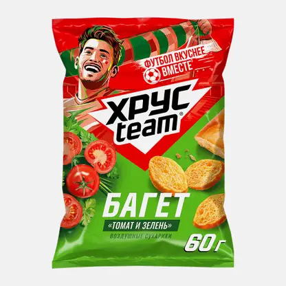 Сухарики Хрусteam Багет Томат и зелень 60г