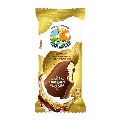 Изображение товара Мороженое со вкусом игристого Абрау-Дюрсо и молочным шоколадом 70г Коровка из Кореновки