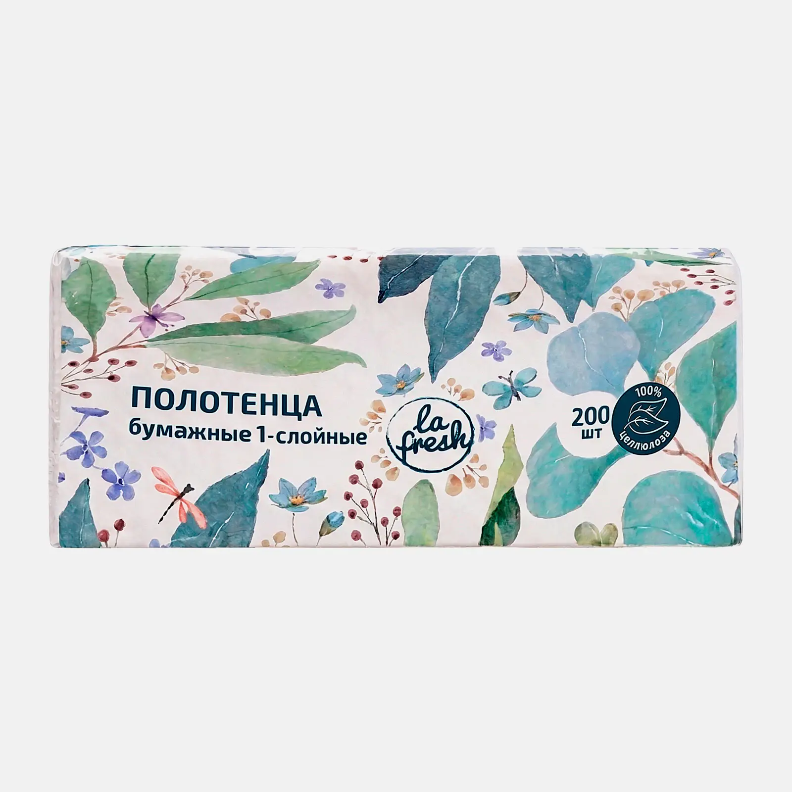 Бумажные полотенца La Fresh 1 слой 200шт Бумажные полотенца La Fresh 1 слой 200шт