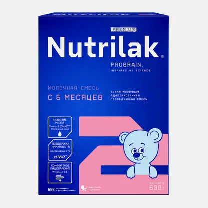 Смесь молочная Nutrilak Premium 2 с 6месяцев 600г