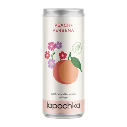 Изображение товара Газированный напиток Лапочка Персик-Вербена 330 мл жестяная банка
