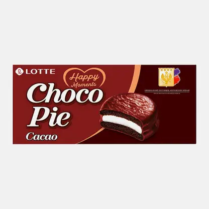 Печенье Choco Pie Cacao в глазури Lotte 6шт*28г