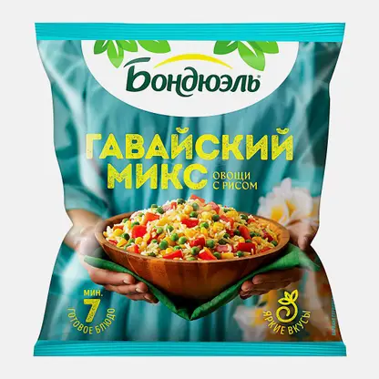 Смесь овощная Bonduelle Гавайская для жарки быстрозамороженная 400г