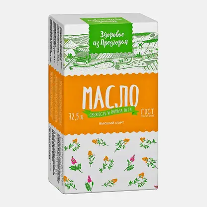 Масло сливочное Здоровье из Предгор 72.5% 170г
