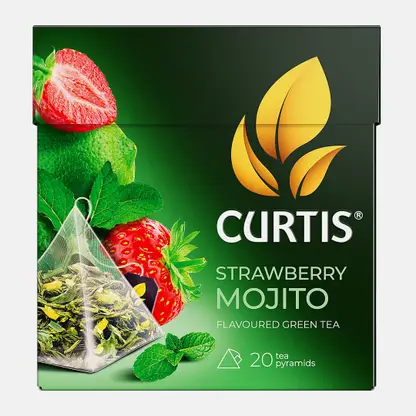 Зеленый чай Strawberry mojito Curtis 20пир 34г