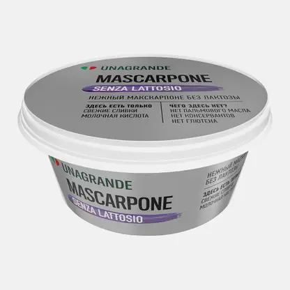Сыр Unagrande Маскарпоне без лактозы 80% 250г
