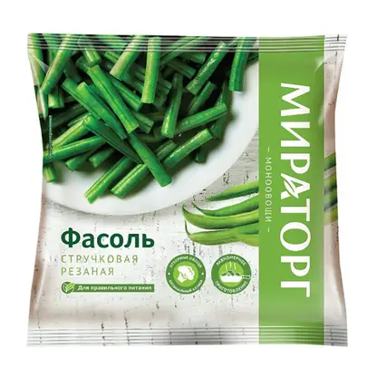 Изображение товара Фасоль Мираторг стручковая резаная быстрозамороженная 400г