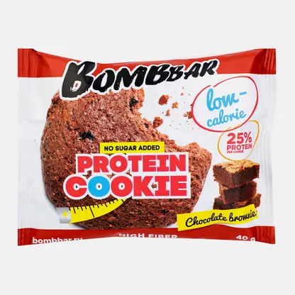 Печенье Bombbar со вкусом шоколадного брауни неглазированное 40г