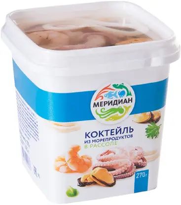 Изображение товара Коктейль Меридиан из морепродуктов в рассоле 270г