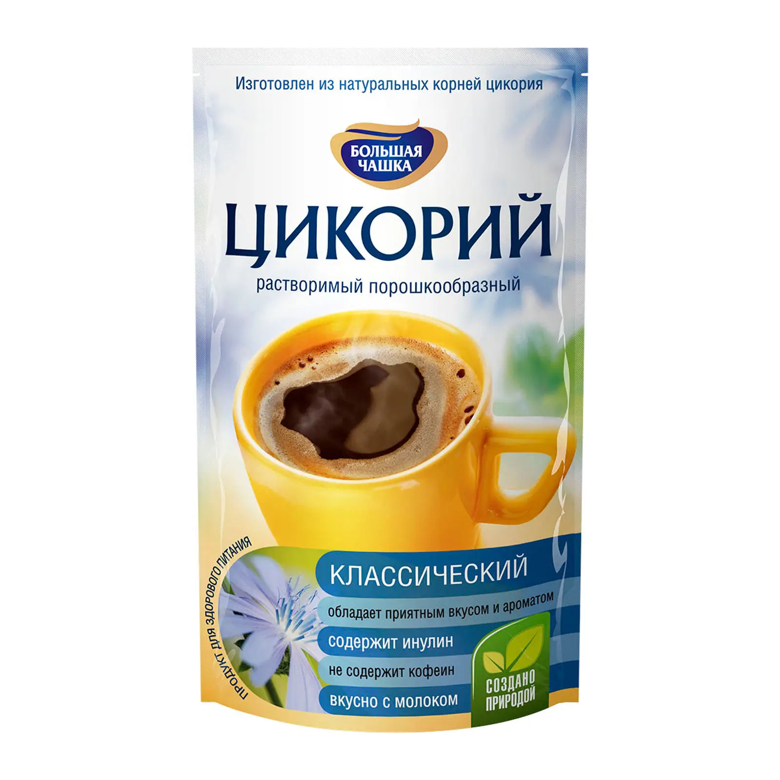 Изображение товара Цикорий растворимый Большая чашка 85г натуральный напиток без кофеина