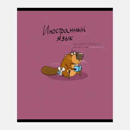 Тетрадь ПЗБМ предметная 40л клетка Бобр Английский язык