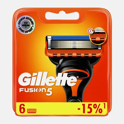 Сменные кассеты для бритья Gillete Fusion 6шт
