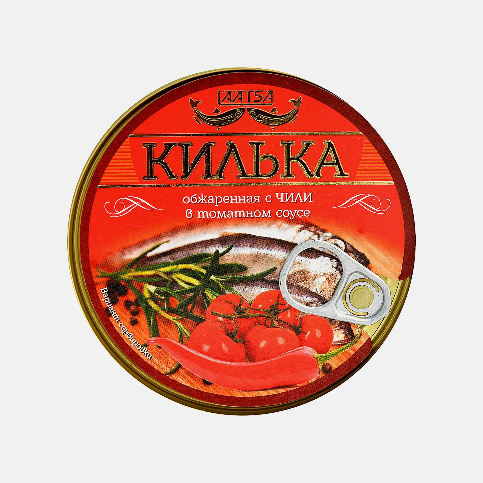 Килька Laatsa обжаренная с чили в томатном соусе 240г - фото 2