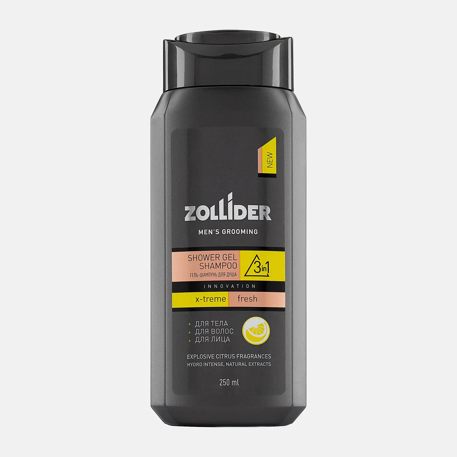 Гель для душа и шампунь Zollider Xtreme Fresh 3в1 250мл