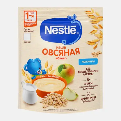 Каша Nestle молочная овсяная яблоко с 5месяцев 200г