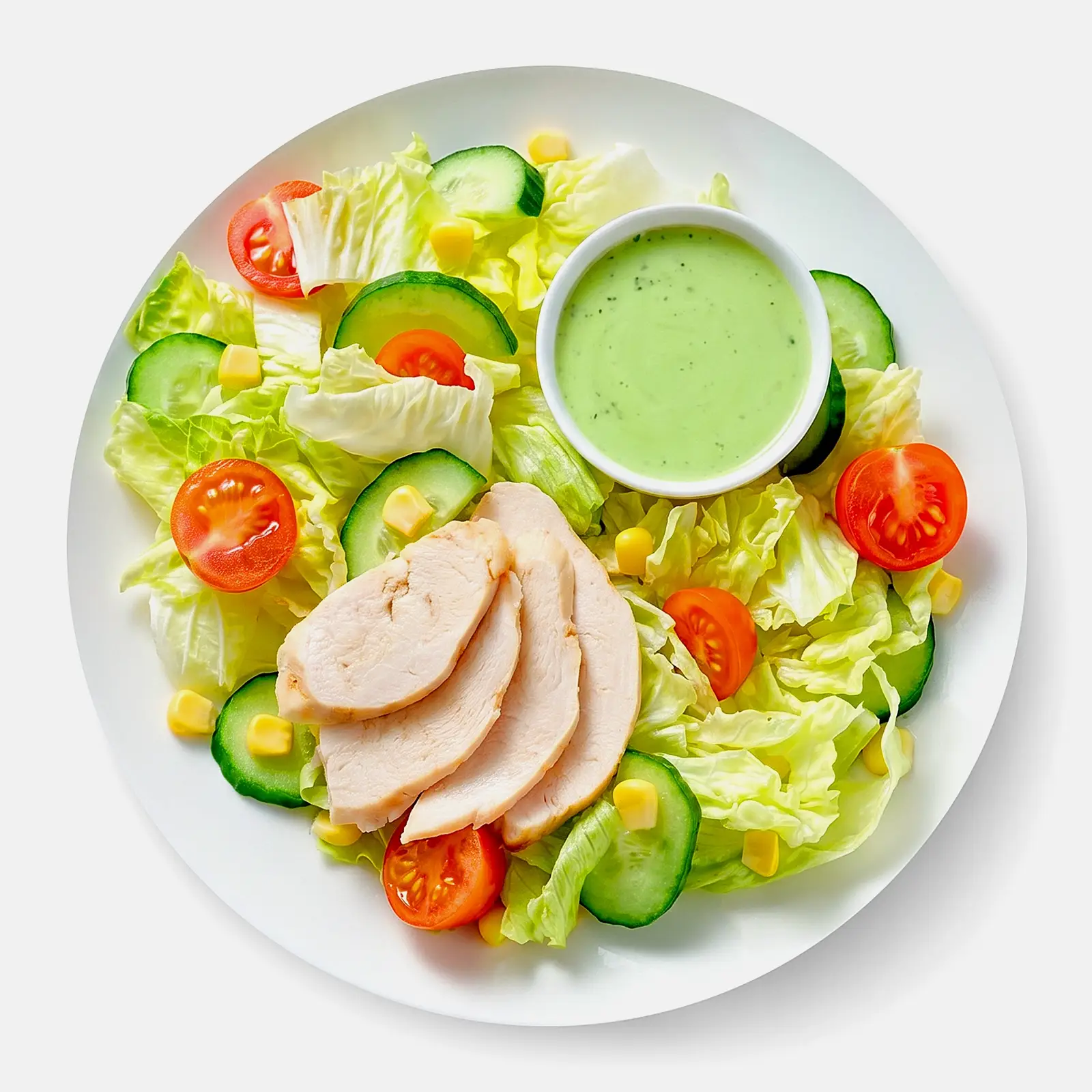 Изображение товара Боул с курицей, овощами и сметанным соусом Песто 210г