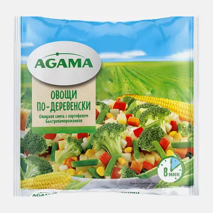 Овощи по-деревенски Agama с картофелем быстрозамороженные 400г