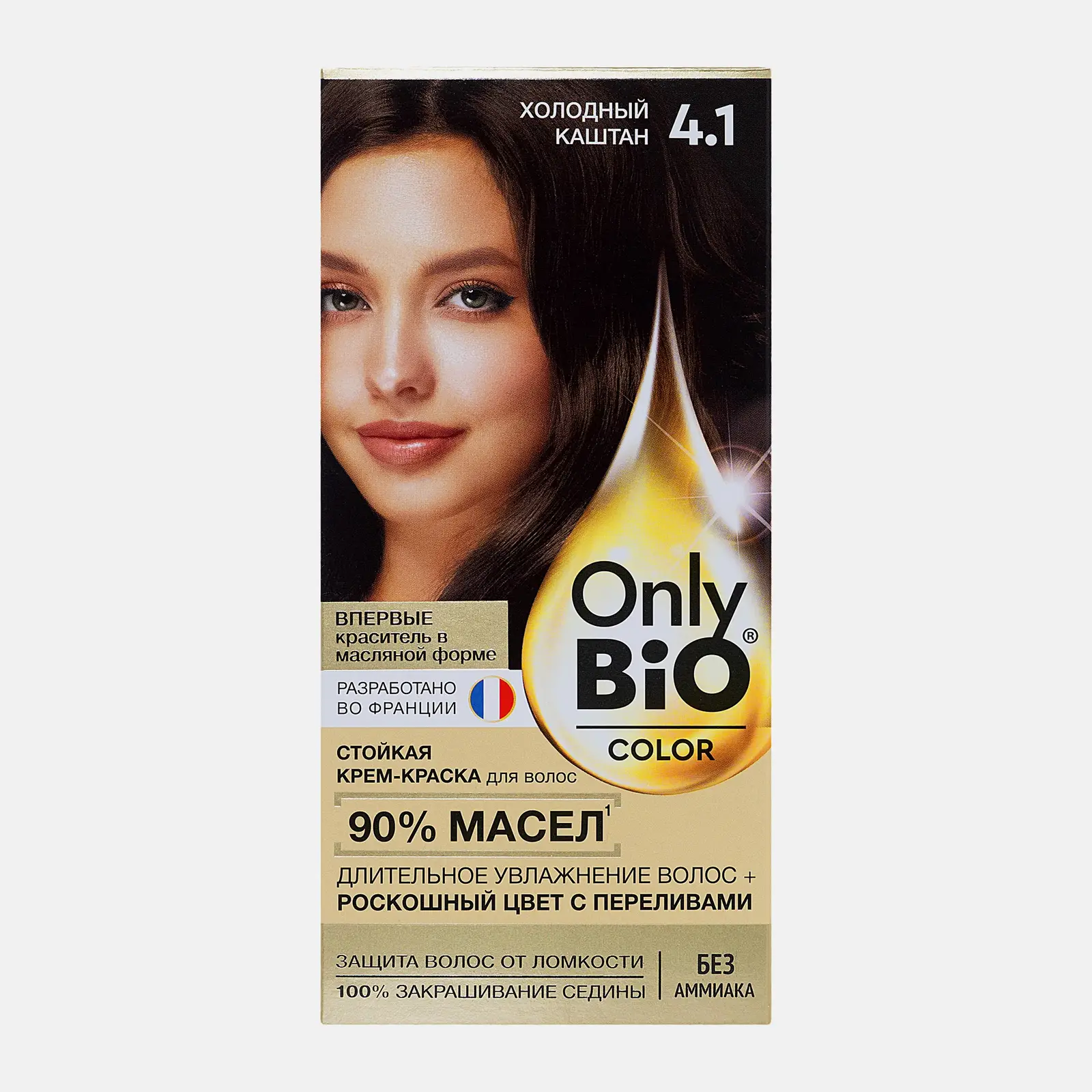 Краска для волос Only Bio Color тон 4.1 Холодный каштан 115мл