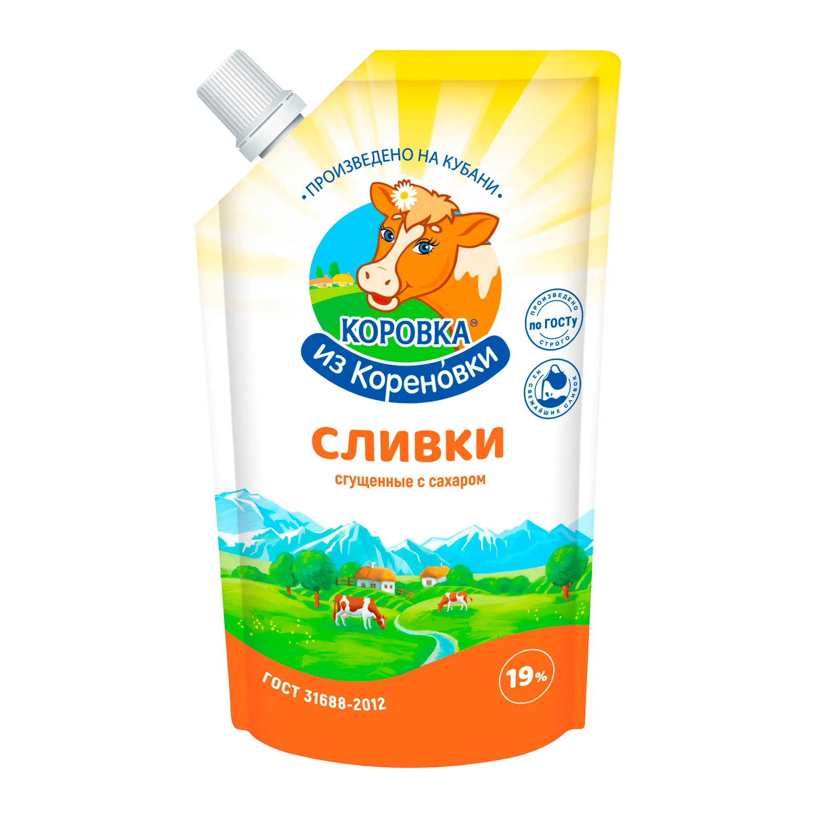 Изображение товара Сливки Коровка из Кореновки сгущенные 19% 270г