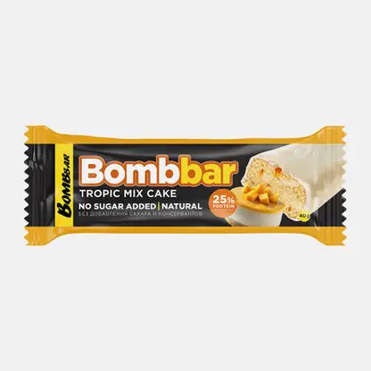 Батончик Bombbar глазированный Тропический микс 40г