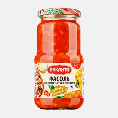 Фасоль Пиканта по-монастырски с овощами 470г