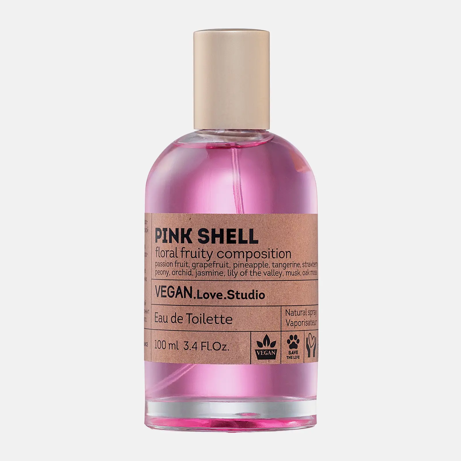 Туалетная вода Pink Shell Vegan Love Studio женская 100мл