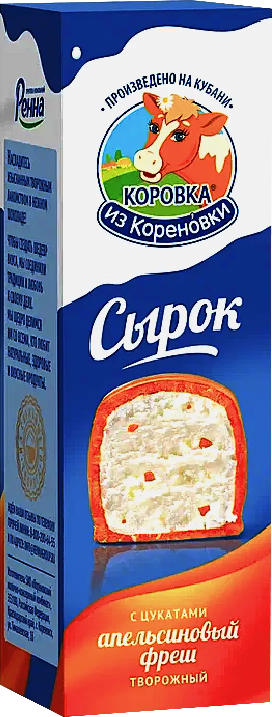 Сырок Коровка из Кореновки творожный апельсин 23% 40г