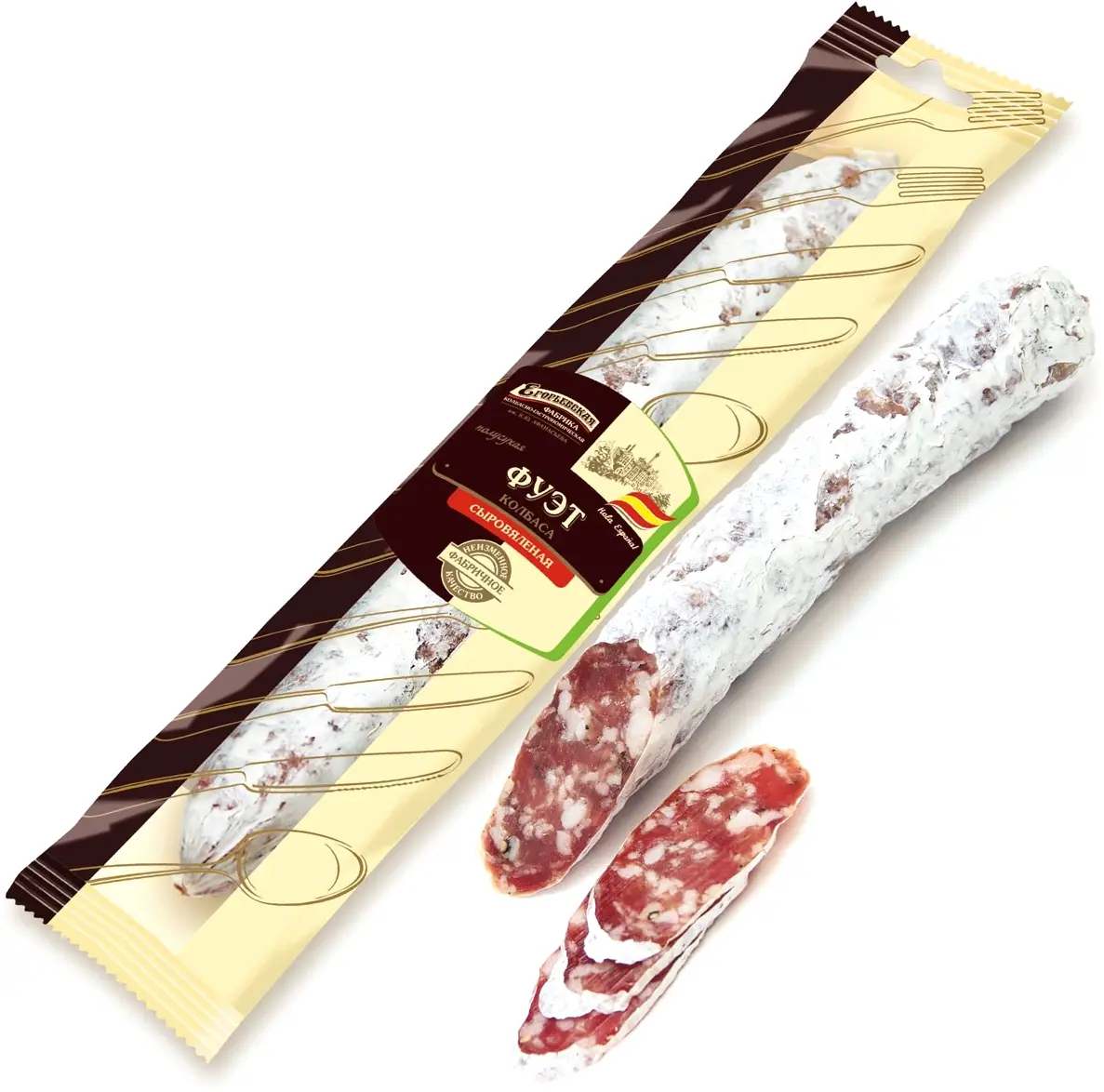 Изображение товара Колбаса сыровяленая Егорьевская Фуэт 100г натуральный деликатес итальянский стиль