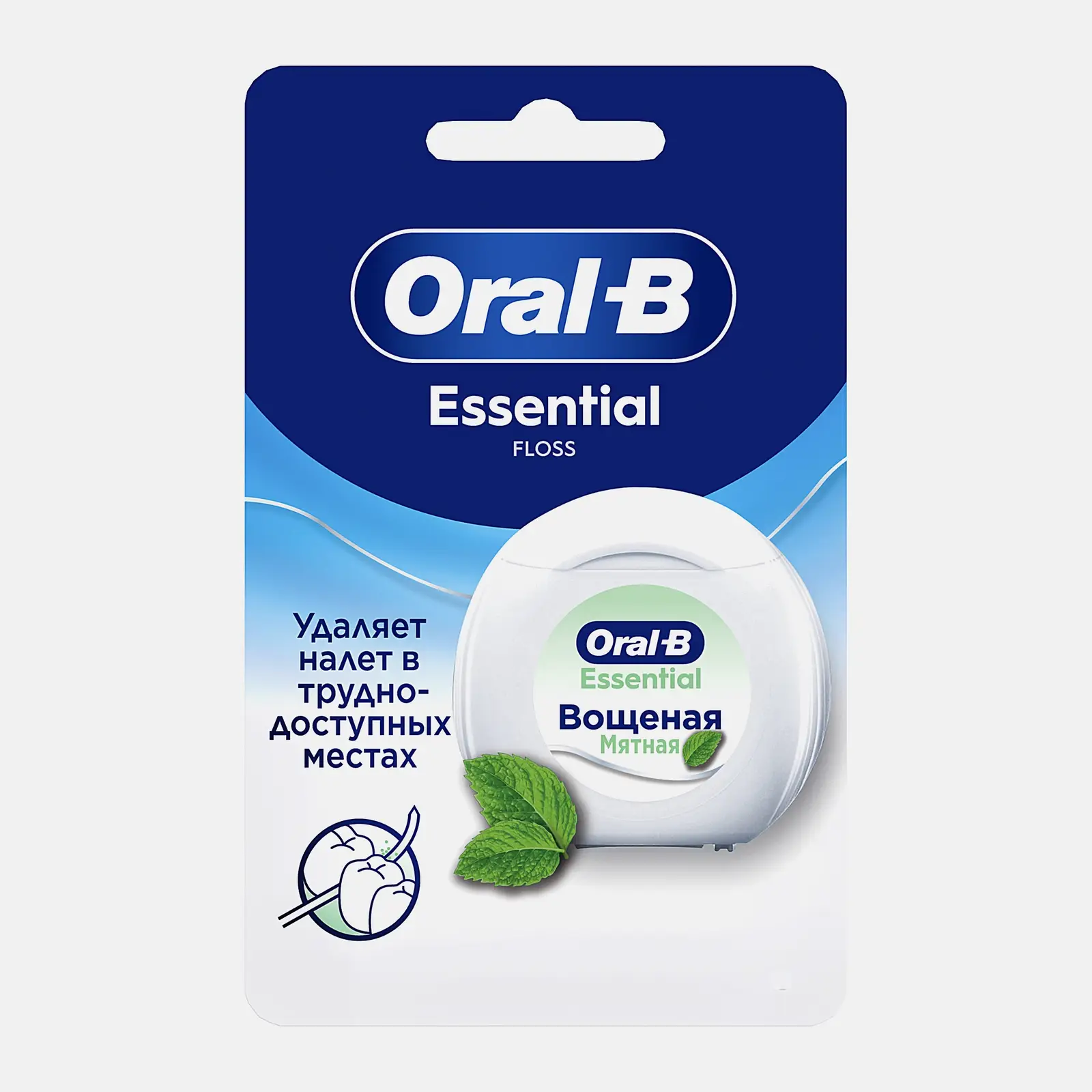 Зубная нить Oral-B Essential Floss невощеная/мятная 50м