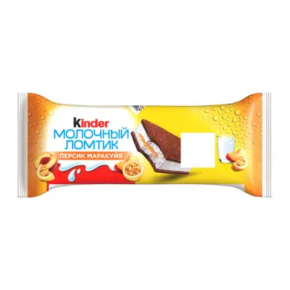 Изображение товара Пирожное Молочный ломтик Персик-маракуйя Kinder 28г