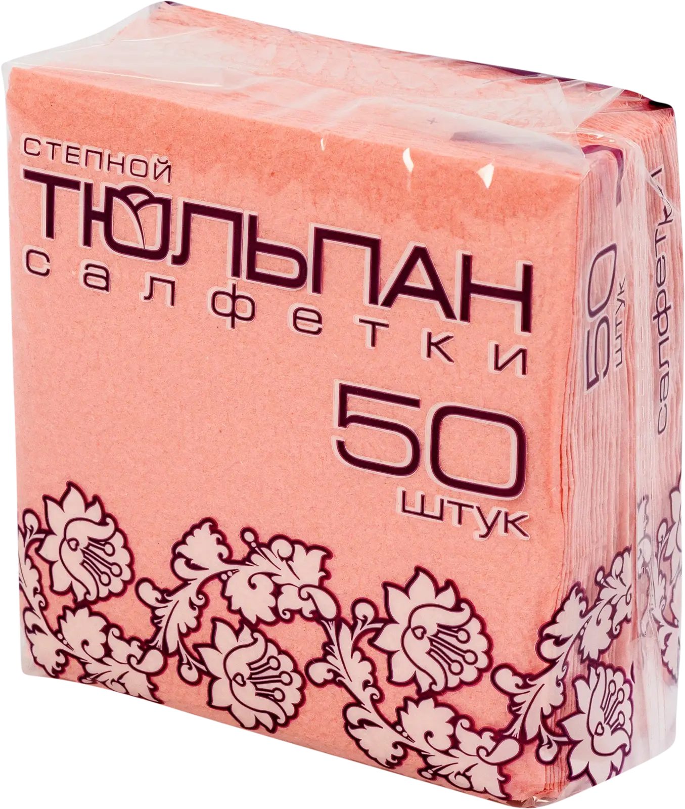 Салфетки Степной тюльпан пастель 1 слой 24*24 50шт