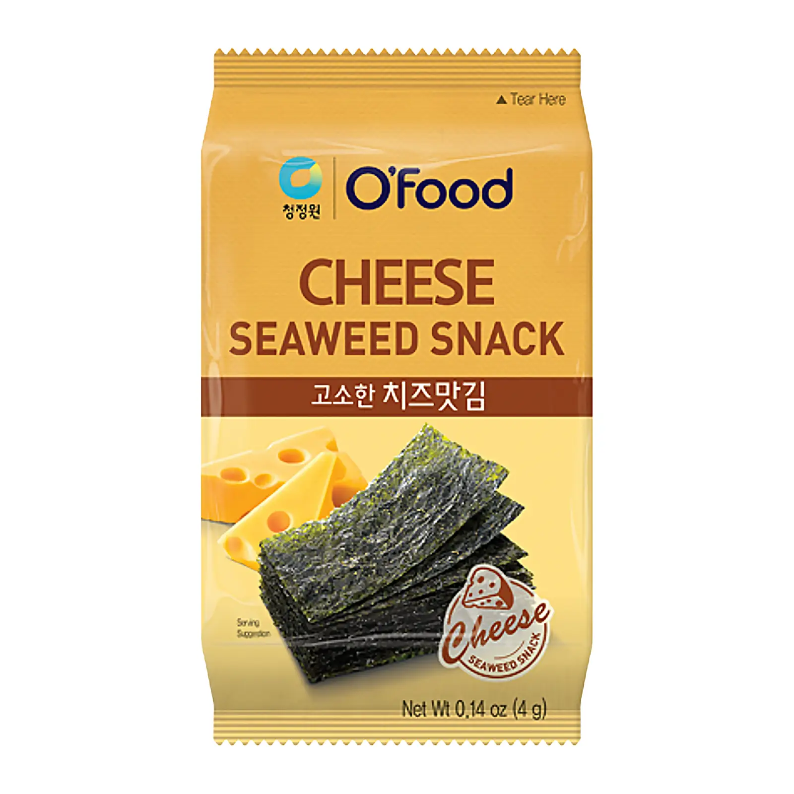 Изображение товара Морская капуста O'food сушеная со вкусом сыра чеддер 4г