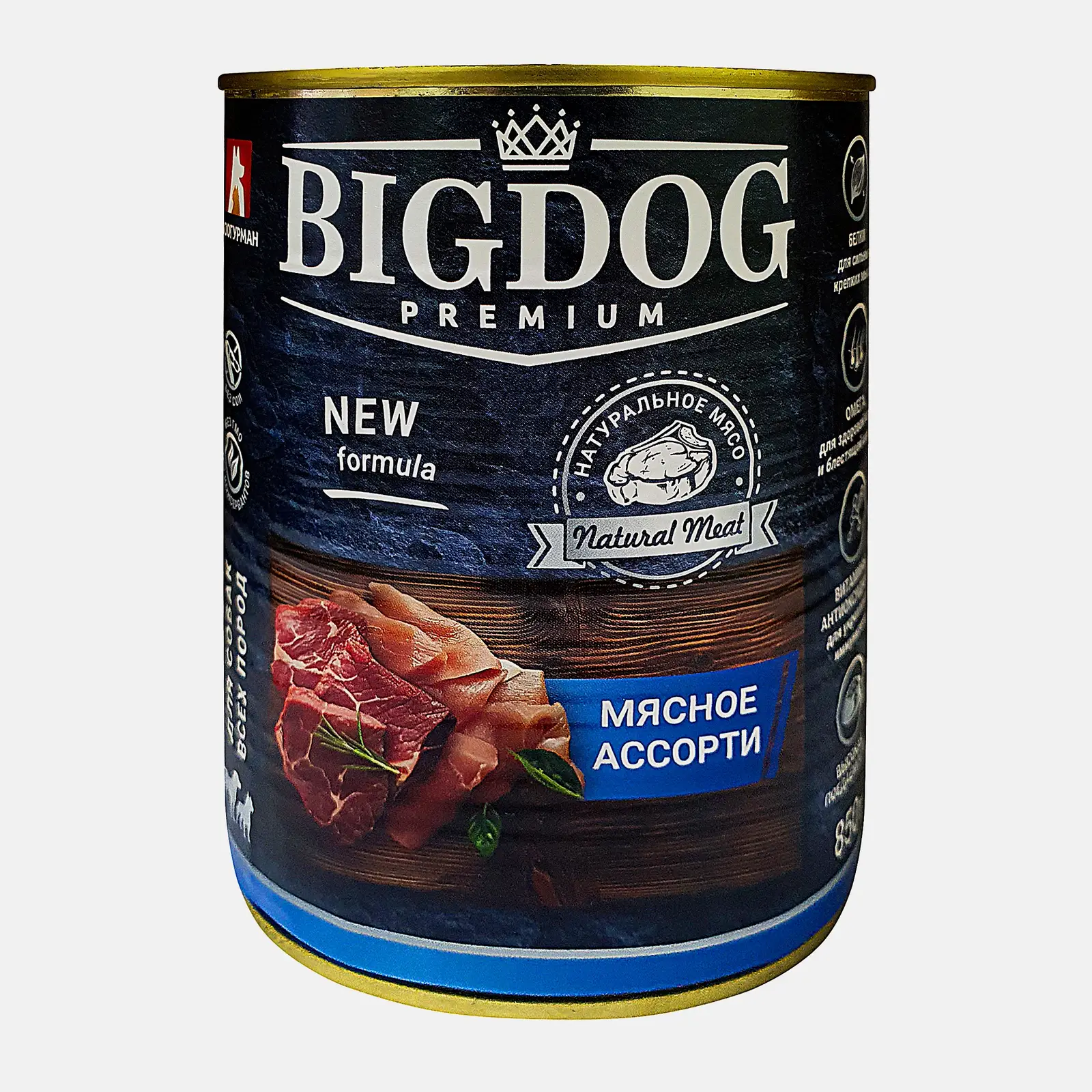 Влажный корм для собак Мясное ассорти Zoogurman Big Dog 850г
