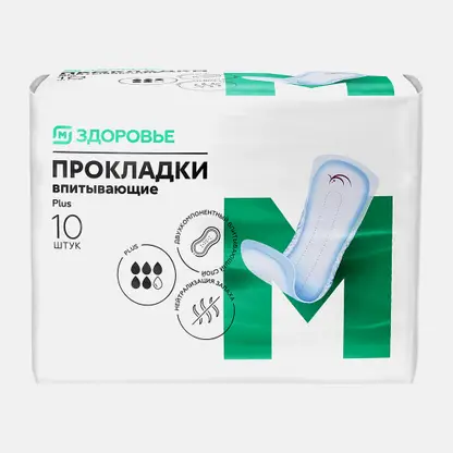 Прокладки М Здоровье урологические Plus 10шт