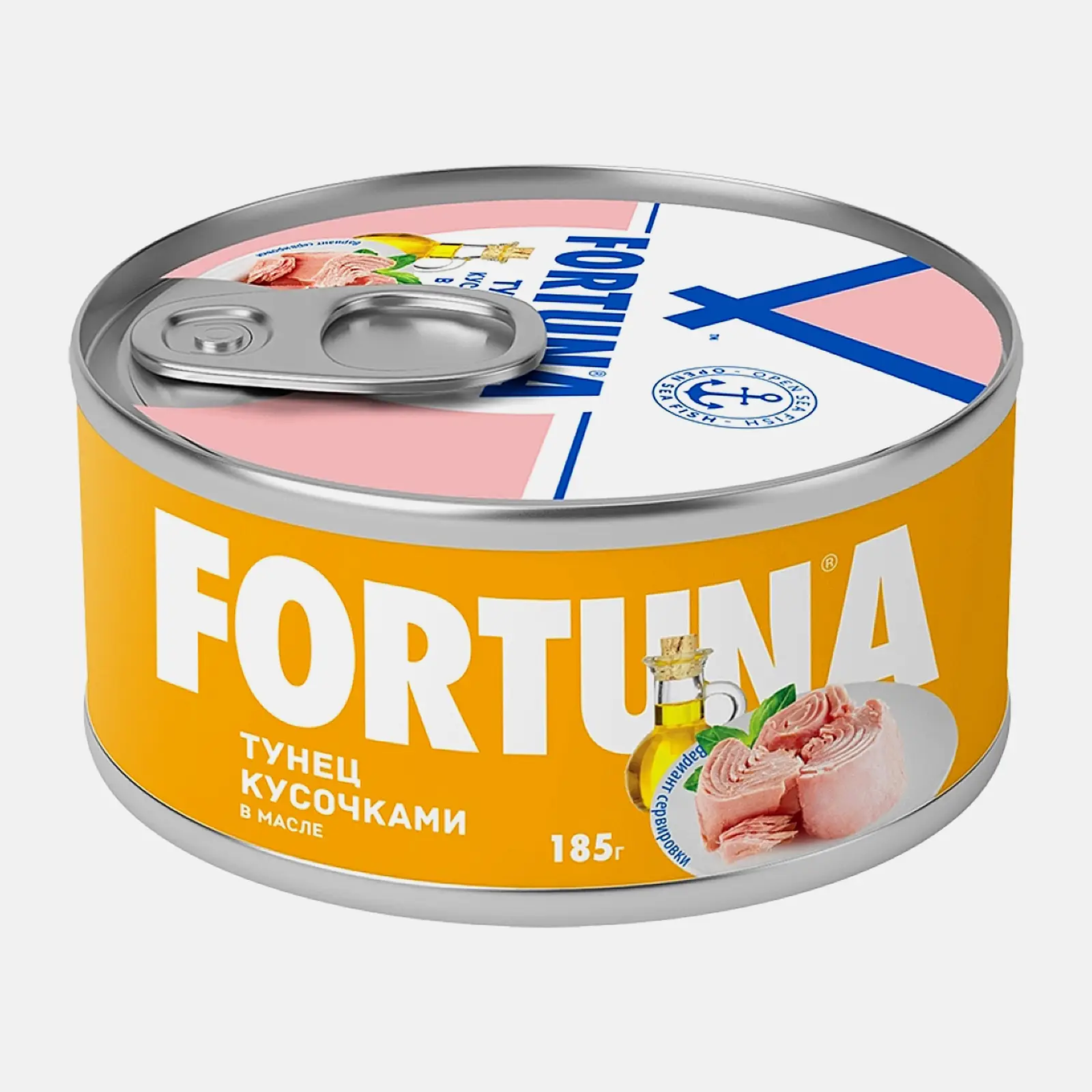 Изображение товара Тунец Fortuna кусочки в масле 185г