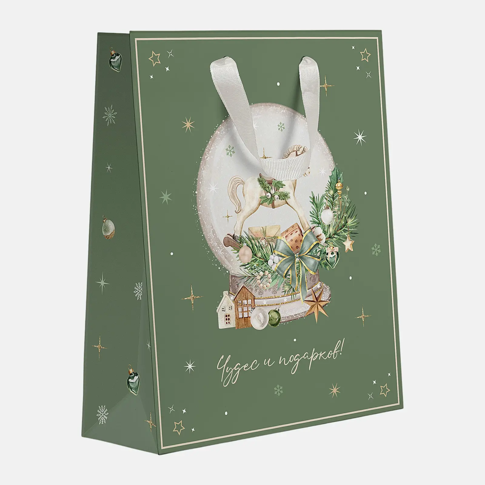 Подарочный пакет Christmas Woodland Сити Хоум Трейд 31*25*11см в ассортименте