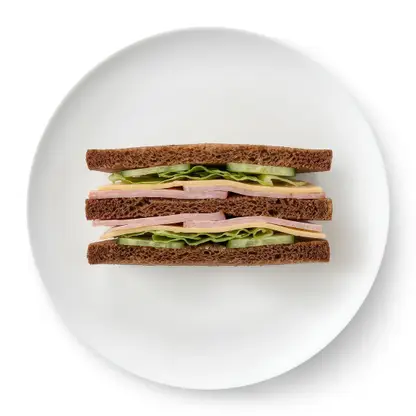 Изображение товара Сэндвич ржаной с ветчиной и сыром 200г