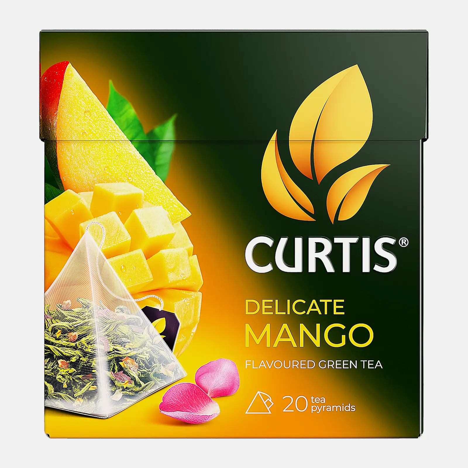 Изображение товара Зеленый чай Curtis Delicate Mango 20 пакетов натуральный с манго и цветами