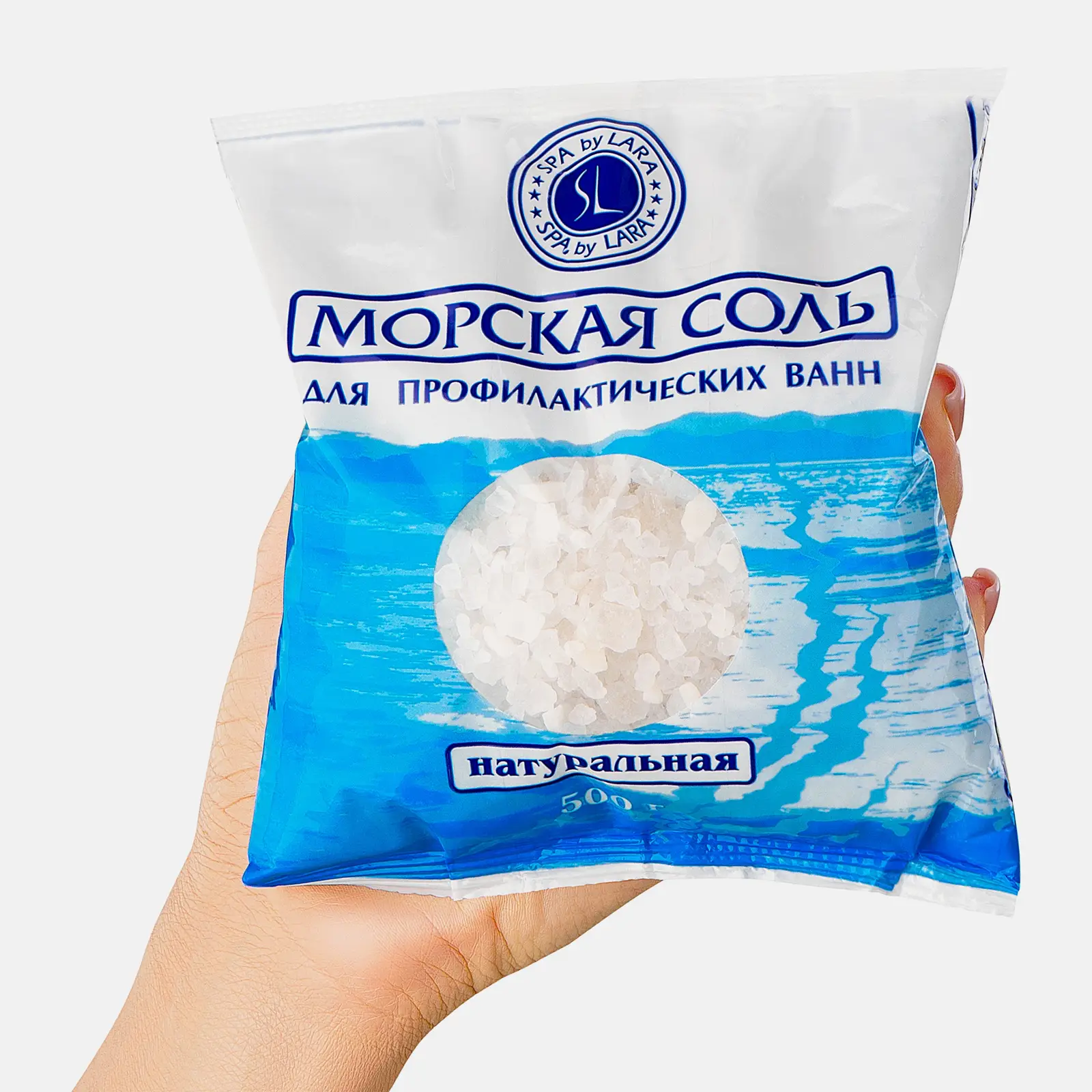 Соль для ванн Spa By Lara Морская натуральная 500г