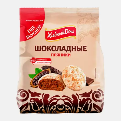 Пряники шоколадные Хлебный дом 300г