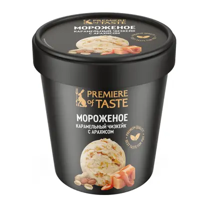 Изображение товара Мороженое с карамелью чизкейк и арахисом Premiere of Taste 330г