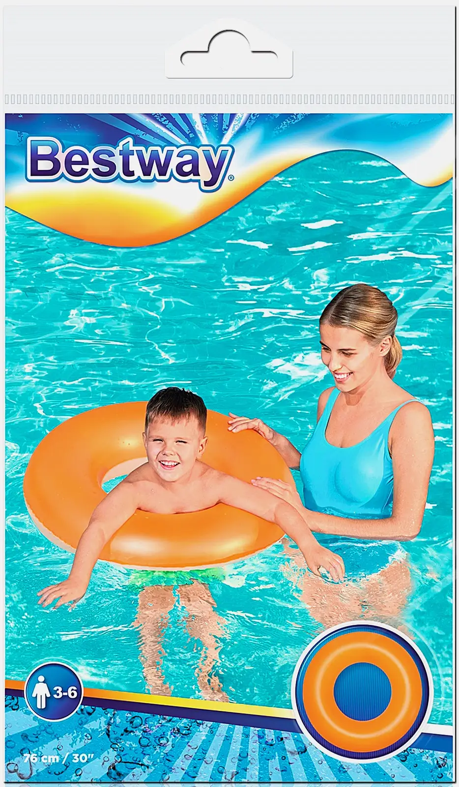 Круг для плавания Bestway 36024-2 матовый неоновый 76см - фото 4