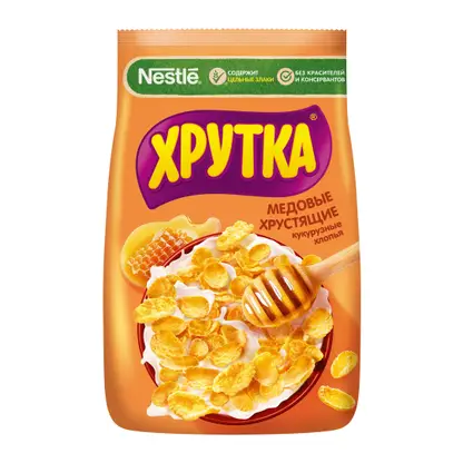 Изображение товара Кукурузные хлопья Хрутка Медовые 300г с кальцием - полезный завтрак для всей семьи