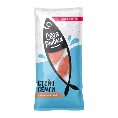 Изображение товара Стейк семги атлантической свежемороженый Своя рыбка 700г