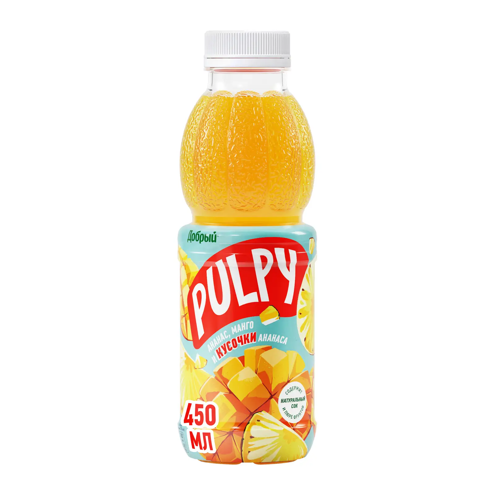 Изображение товара Напиток Добрый Pulpy Манго с кусочками ананаса 450мл