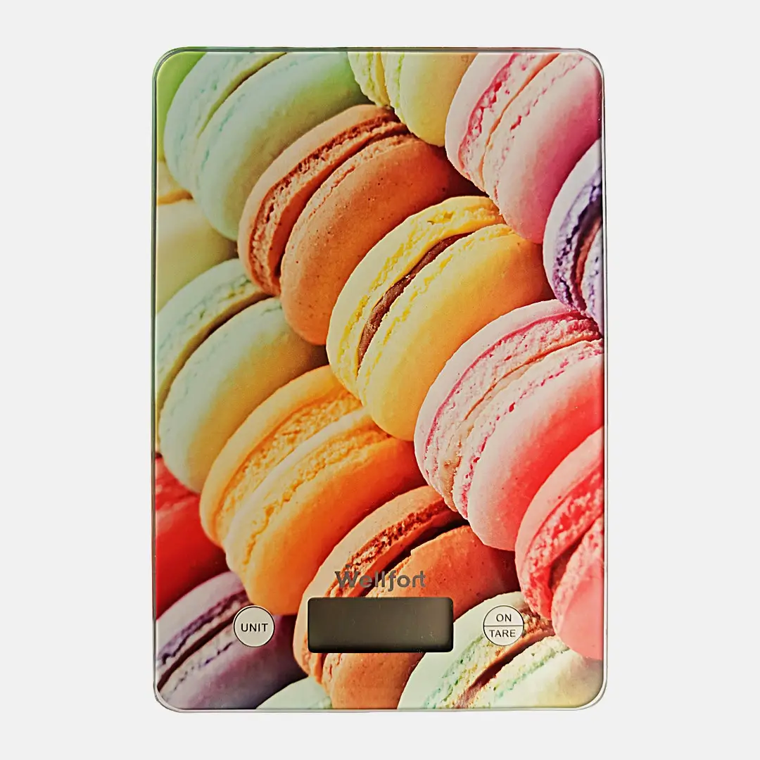 Весы Wellfort MU-APP07R кухонные электронные стекло в ассортименте