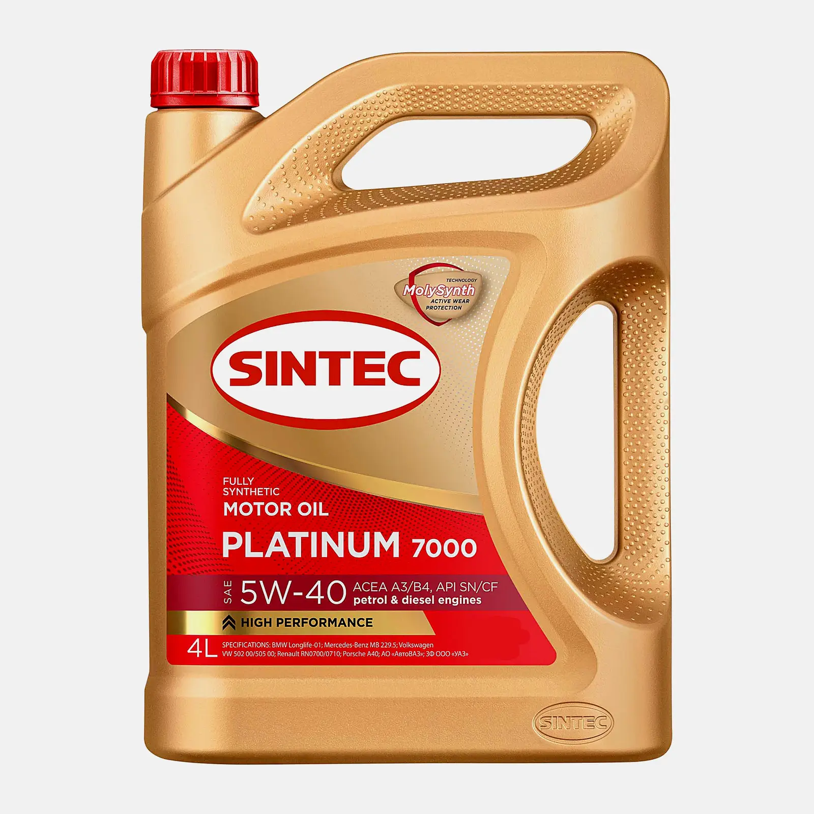 Масло синтетическое Sintec Platinum 7000 5W-40 A3/B4 SN/CF 4л