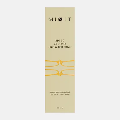 Спрей солнцезащитный для лица тела и волос SPF50 Mixit 150мл